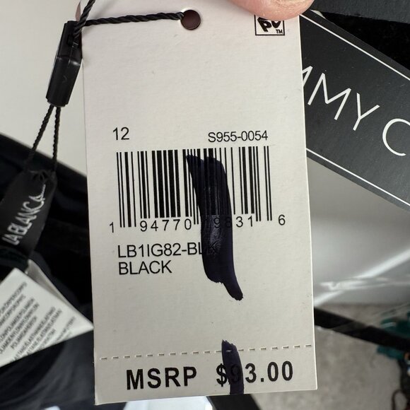 La Blanca Black One Shoulder Tankini Top Size 12 Tummy Control Ruched Swimwear - Picture 7 of 7